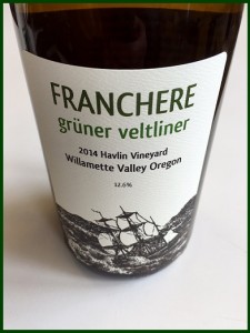 Franchere Havlin Vineyard Gruner Veltliner, Willamette Valley 2014 