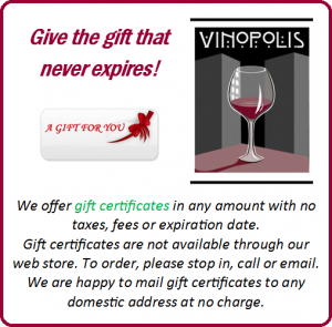 gift certificate insert