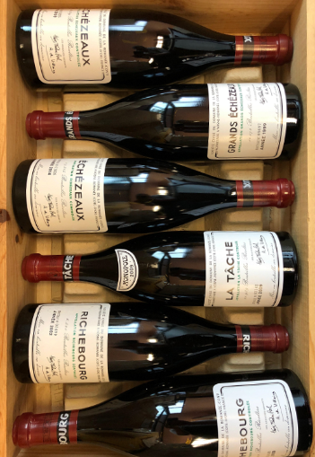 Six bottles of Domaine de la Romanee-Conti
